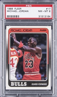 1988-89 Fleer #17 Michael Jordan – PSA NM-MT 8
